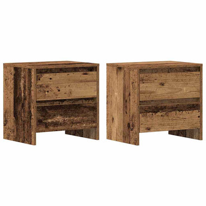 vidaXL Bedside Cabinet 2 pcs Old Wood 45 x 34 x 44.5 cm 2