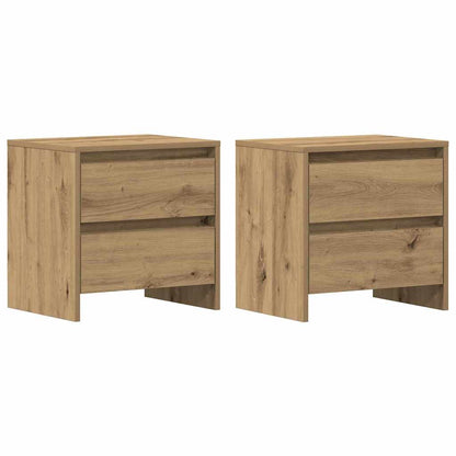 vidaXL Bedside Cabinet 2 pcs Artisan Oak 45 x 34 x 44.5 cm 2