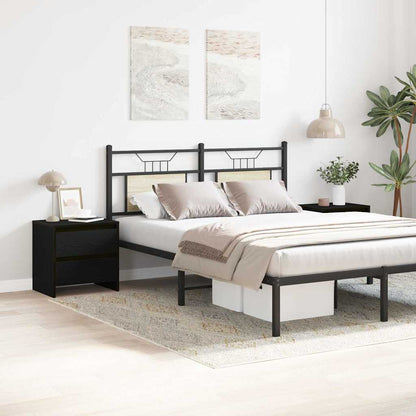 vidaXL Bedside Cabinet 2 pcs Black Oak 45 x 34 x 44.5 cm 4