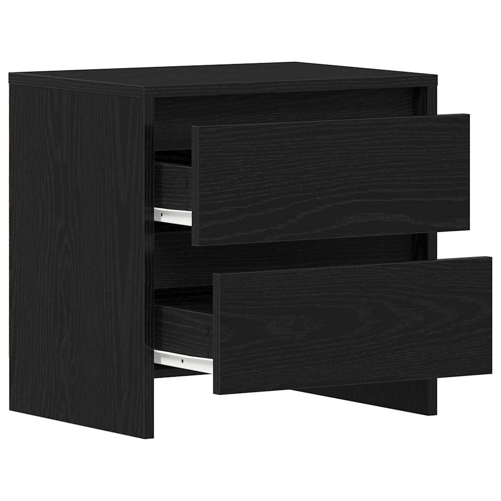 vidaXL Bedside Cabinet 2 pcs Black Oak 45 x 34 x 44.5 cm 5