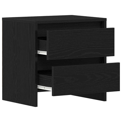 vidaXL Bedside Cabinet 2 pcs Black Oak 45 x 34 x 44.5 cm 5
