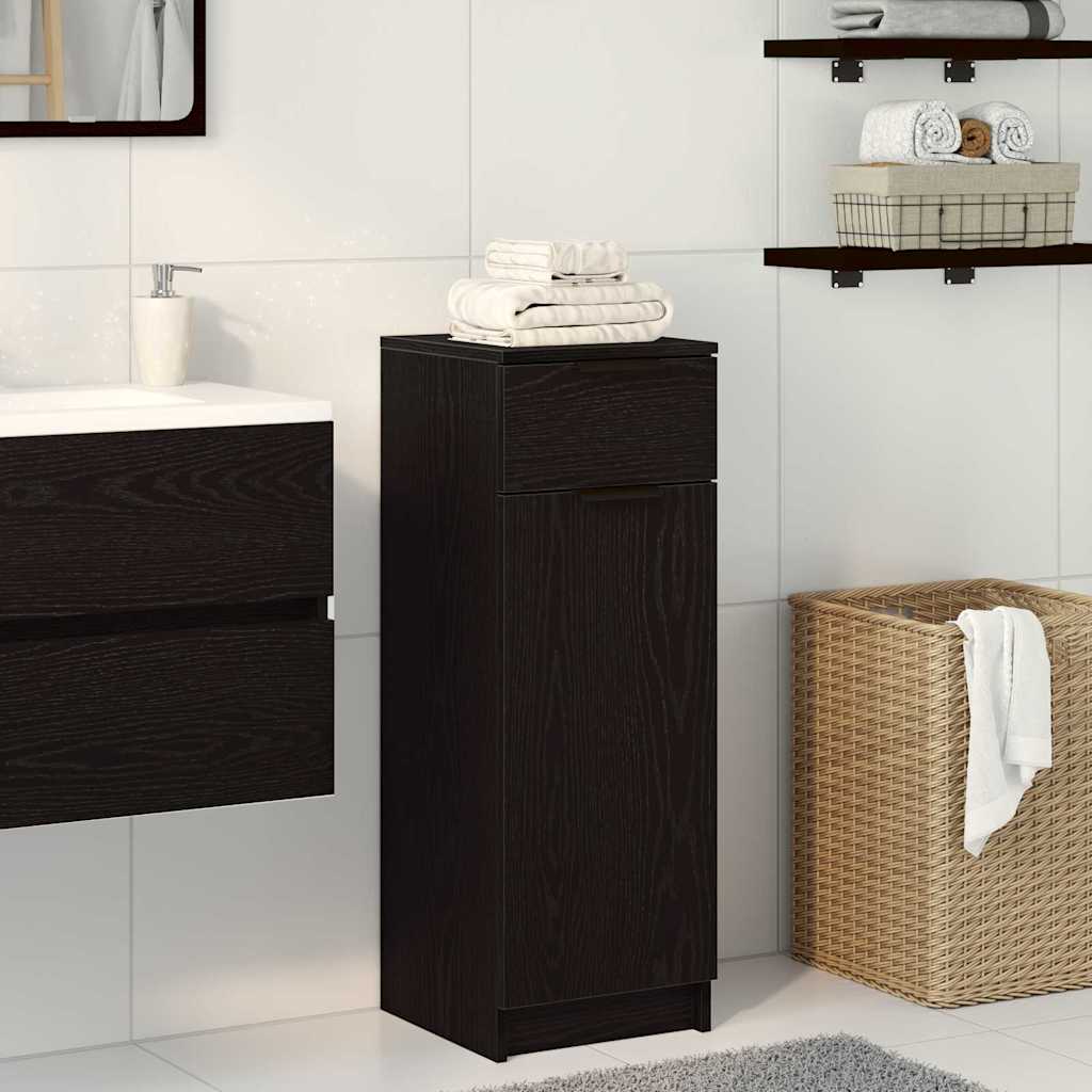 vidaXL Bathroom Cabinet Black oak 32 x 34 x 90 cm Engineered wood 1