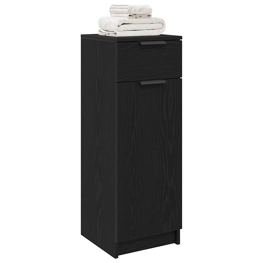 vidaXL Bathroom Cabinet Black oak 32 x 34 x 90 cm Engineered wood 3