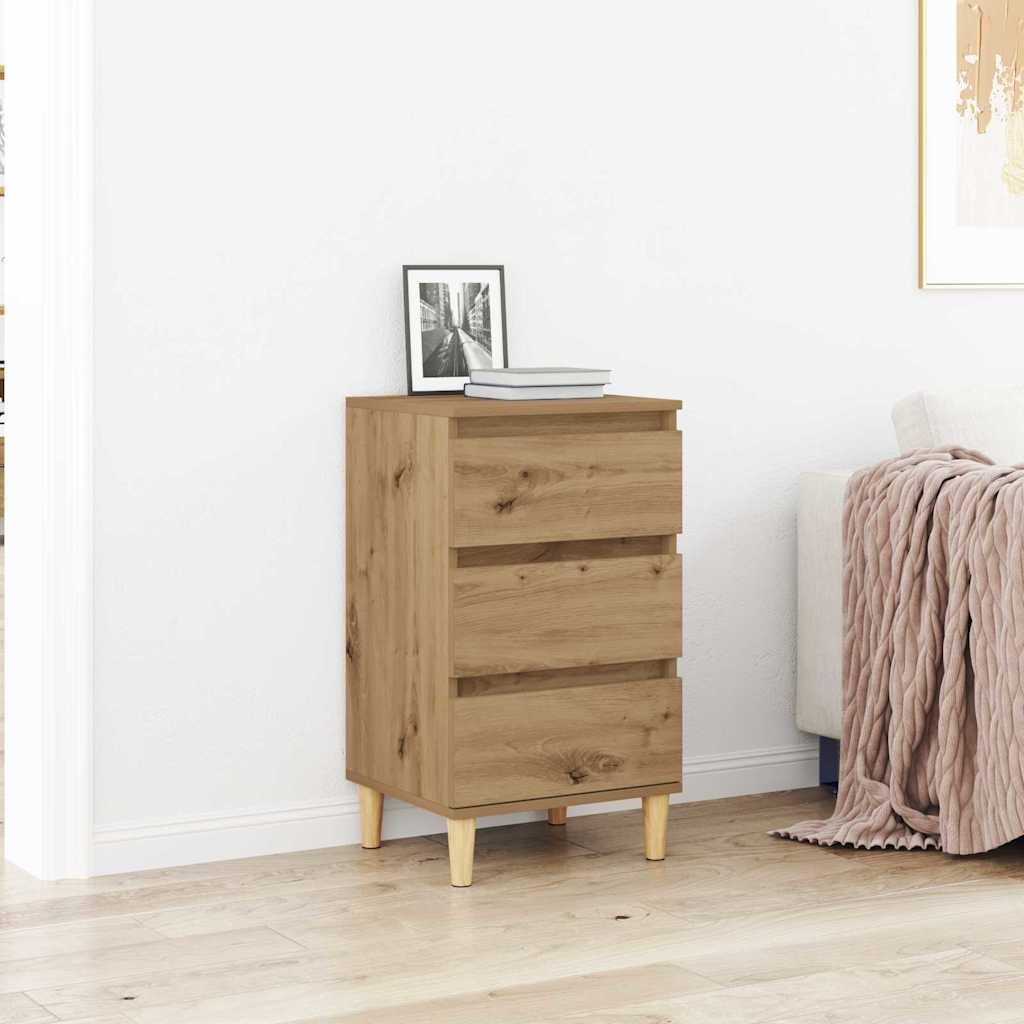 vidaXL Bedside Cabinet Artisan Oak 40 x 35 x 70 cm Engineered Wood 1