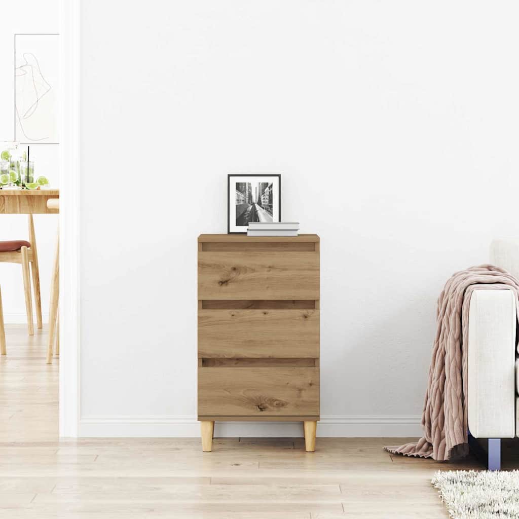 vidaXL Bedside Cabinet Artisan Oak 40 x 35 x 70 cm Engineered Wood 4