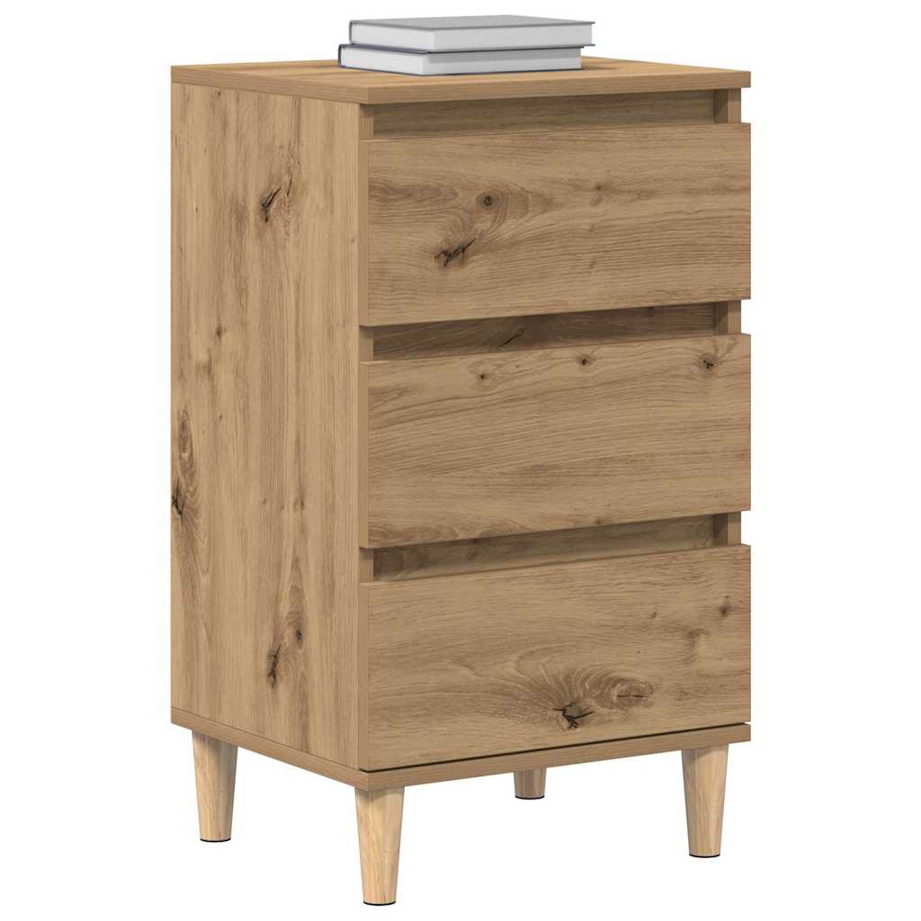 vidaXL Bedside Cabinet Artisan Oak 40 x 35 x 70 cm Engineered Wood 3