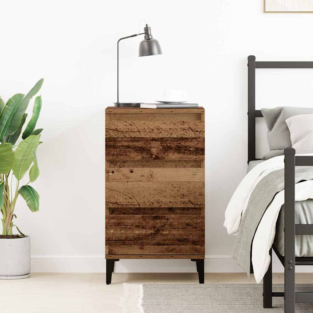 vidaXL Bedside Cabinet Old Wood 45 x 35 x 44 cm Engineered Wood 4