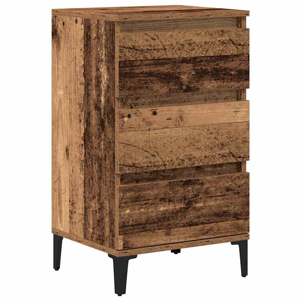 vidaXL Bedside Cabinet Old Wood 45 x 35 x 44 cm Engineered Wood 2