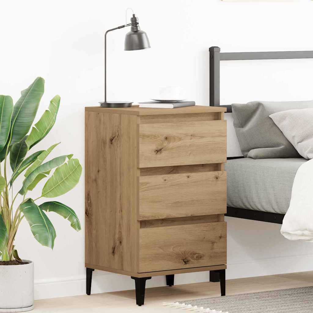 vidaXL Bedside Cabinet Artisan Oak 45 x 35 x 44 cm Engineered Wood 1