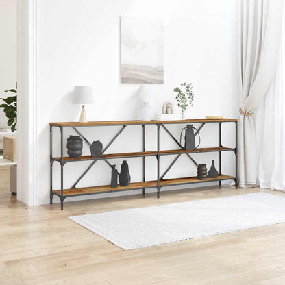 vidaXL Console Table 200x30x75 cm Engineered Wood and Iron