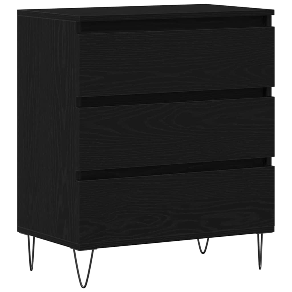 vidaXL Sideboard Black Oak 60 x 35 x 70 cm Engineered Wood 2