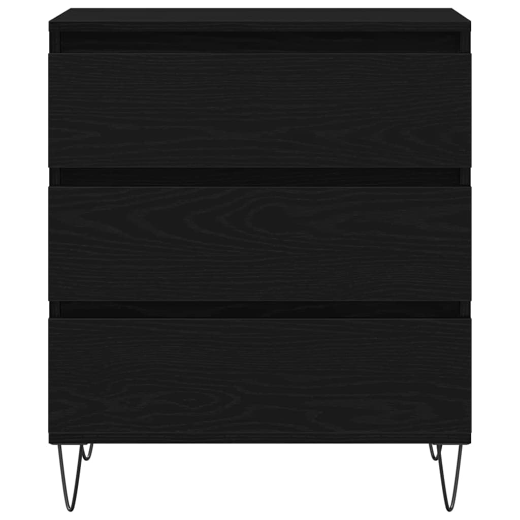 vidaXL Sideboard Black Oak 60 x 35 x 70 cm Engineered Wood 6