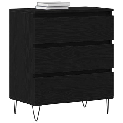 vidaXL Sideboard Black Oak 60 x 35 x 70 cm Engineered Wood 3