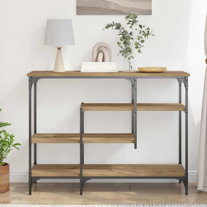 vidaXL Console Table Artisan oak 100 x 35 x 75 cm 4