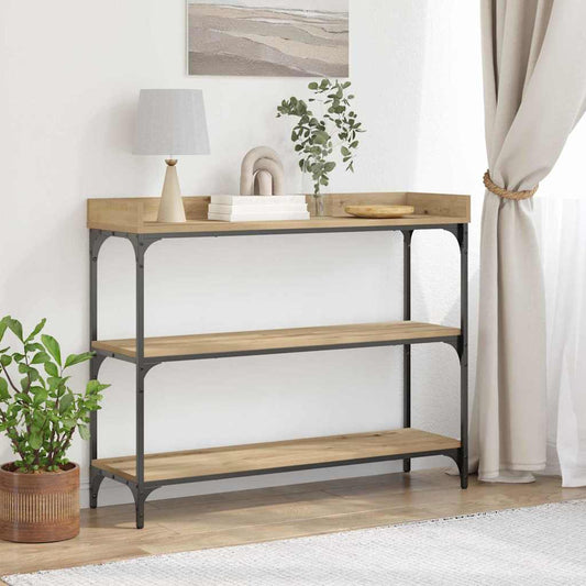 Console Table with Shelves 75x30x80 cm Artisan oak