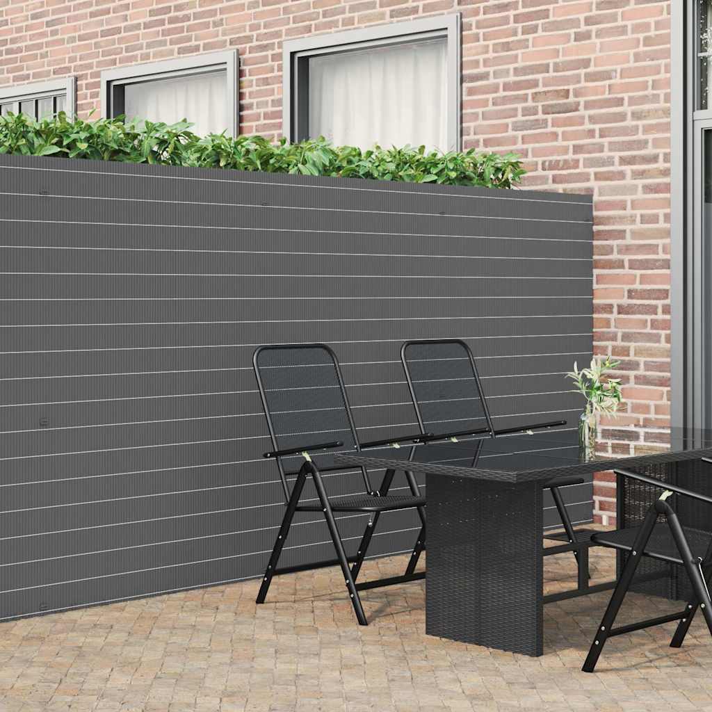 Double-Sided Garden Fence Height 500 cm Grey 180 cm