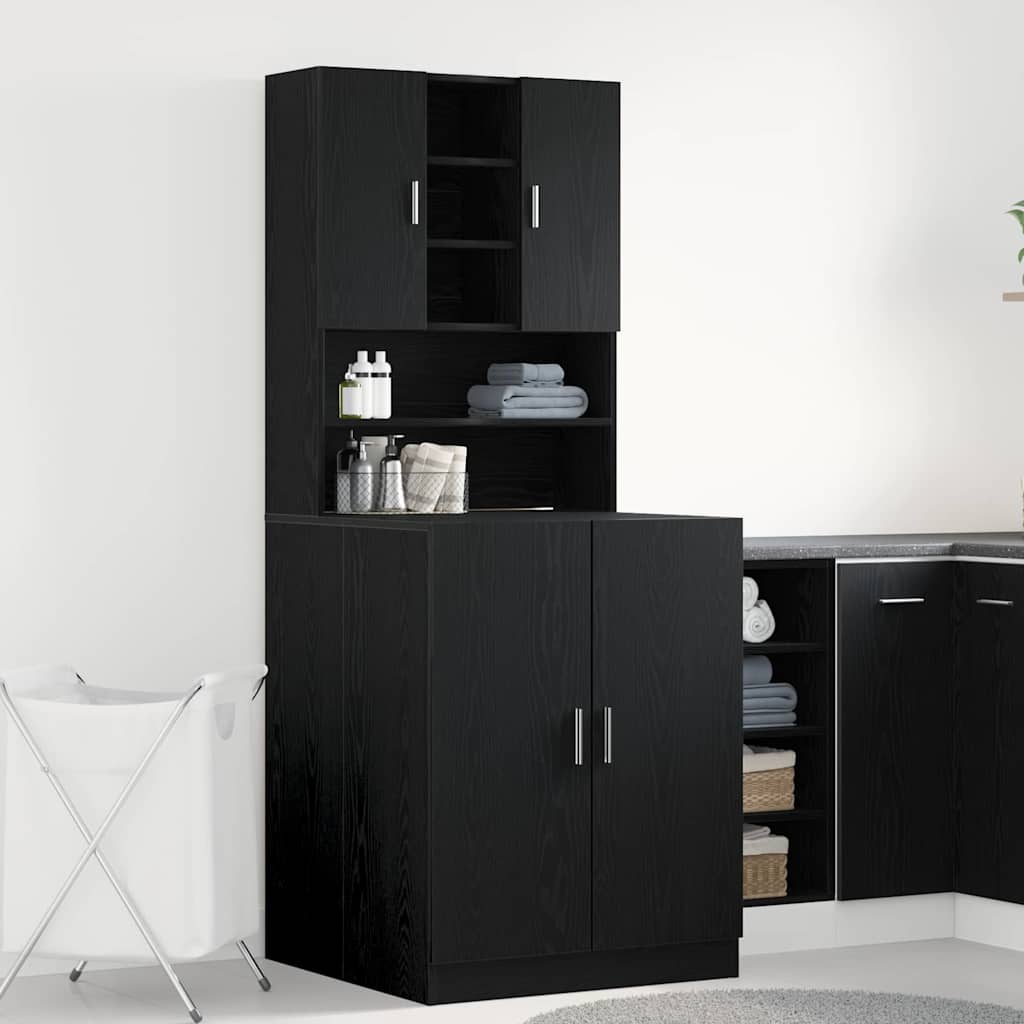 Washing Machine Cabinet Black oak