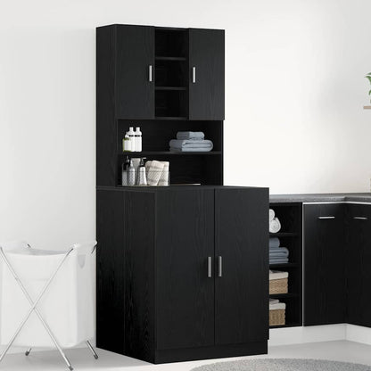 Washing Machine Cabinet Black oak