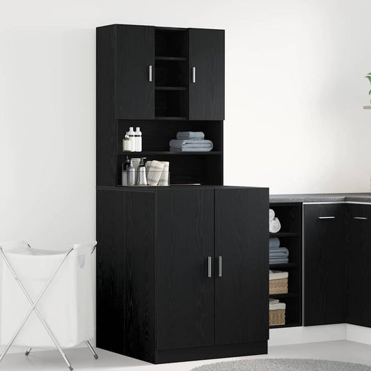 Washing Machine Cabinet Black oak