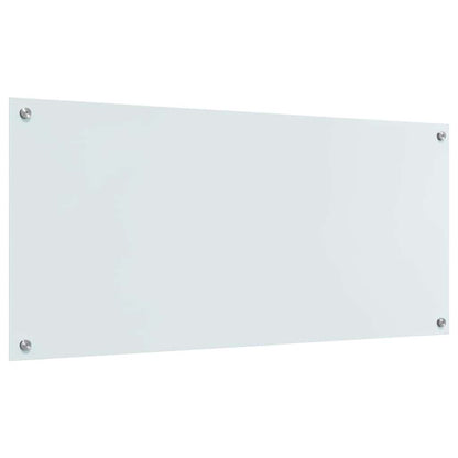 vidaXL Kitchen Backsplash White 110 x 50 cm Tempered Glass 6