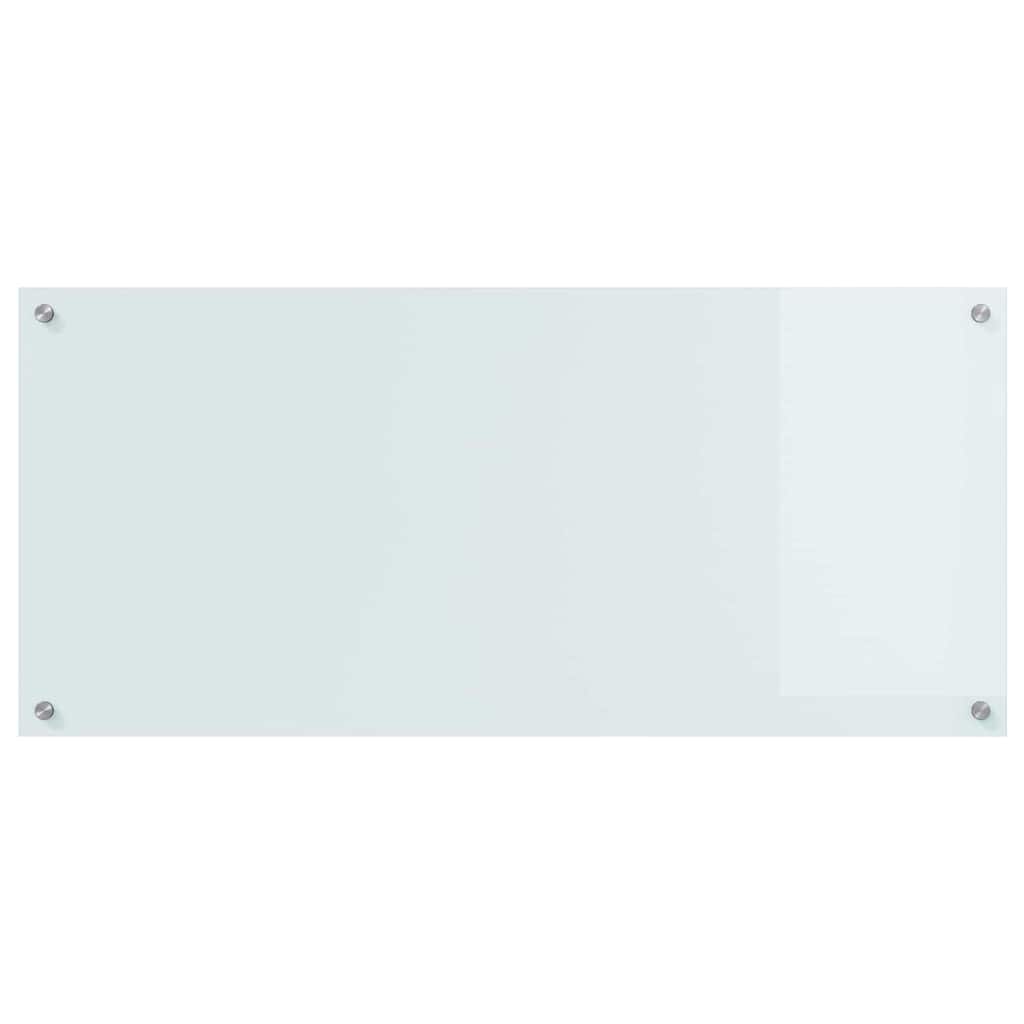 vidaXL Kitchen Backsplash White 110 x 50 cm Tempered Glass 4