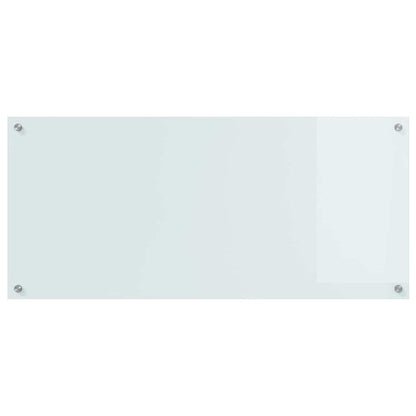 vidaXL Kitchen Backsplash White 110 x 50 cm Tempered Glass 4