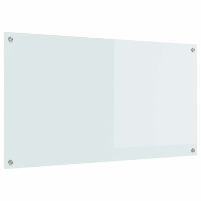 vidaXL Kitchen Backsplash White 110 x 60 cm Tempered Glass 2