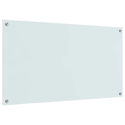vidaXL Kitchen Backsplash White 110 x 60 cm Tempered Glass 6
