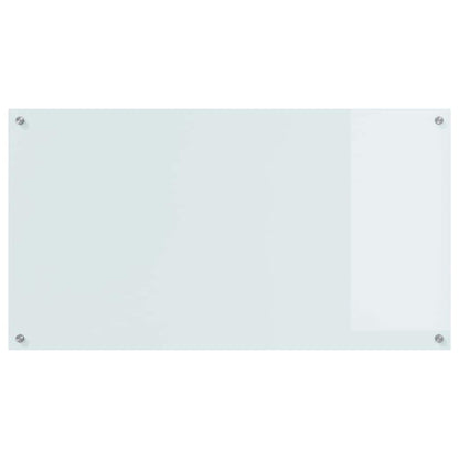 vidaXL Kitchen Backsplash White 110 x 60 cm Tempered Glass 4