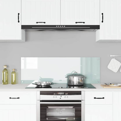 vidaXL Kitchen Backsplash White 120 x 40 cm Tempered Glass 3