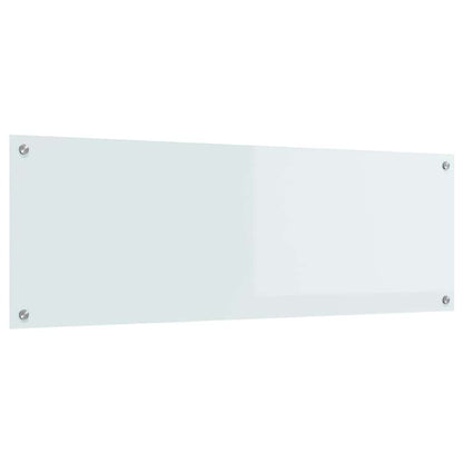 vidaXL Kitchen Backsplash White 120 x 40 cm Tempered Glass 2