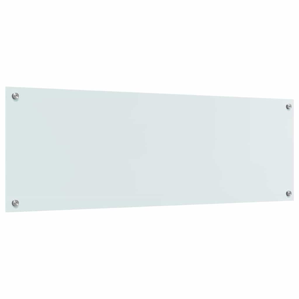 vidaXL Kitchen Backsplash White 120 x 40 cm Tempered Glass 6