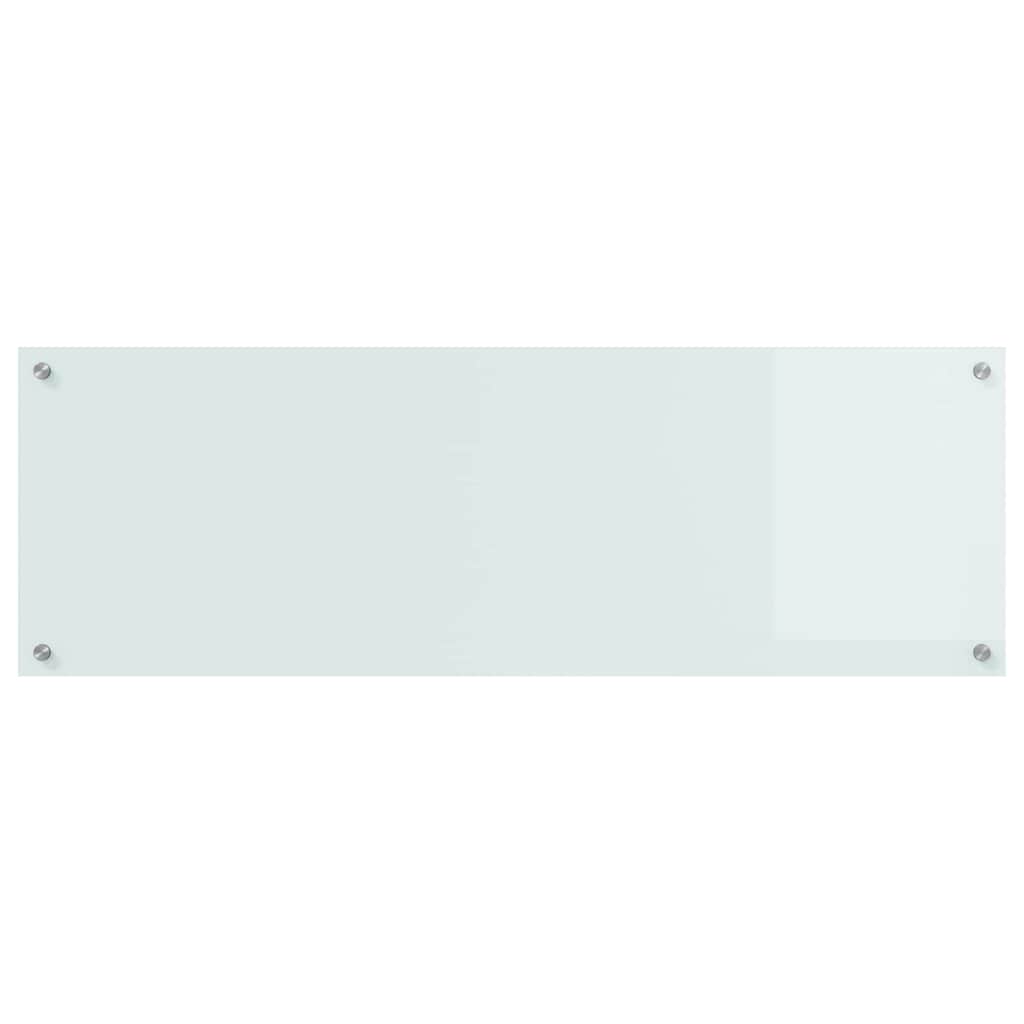 vidaXL Kitchen Backsplash White 120 x 40 cm Tempered Glass 4