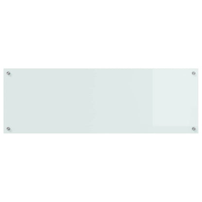 vidaXL Kitchen Backsplash White 120 x 40 cm Tempered Glass 4