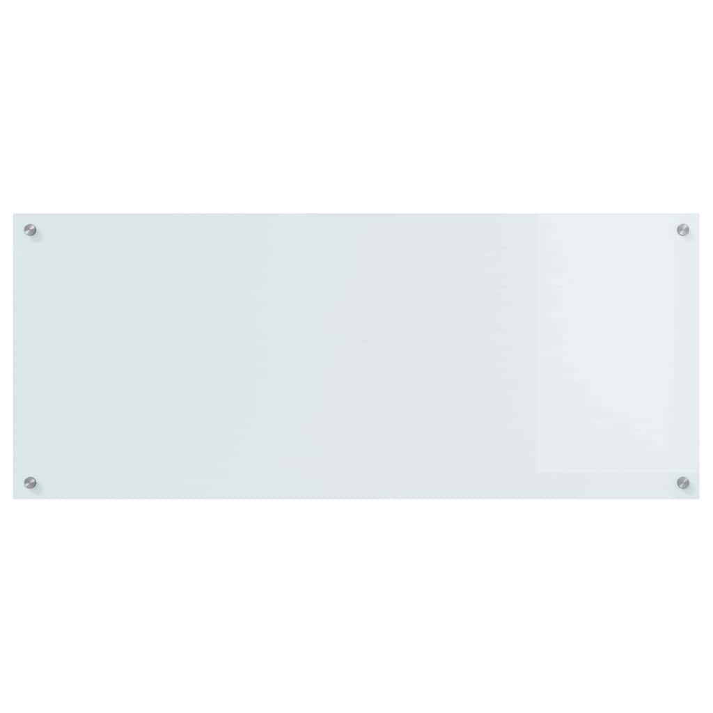 vidaXL Kitchen Backsplash White 120 x 50 cm Tempered Glass 4
