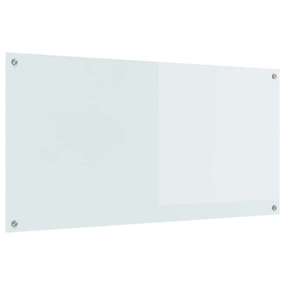vidaXL Kitchen Backsplash White 120 x 60 cm Tempered Glass 2