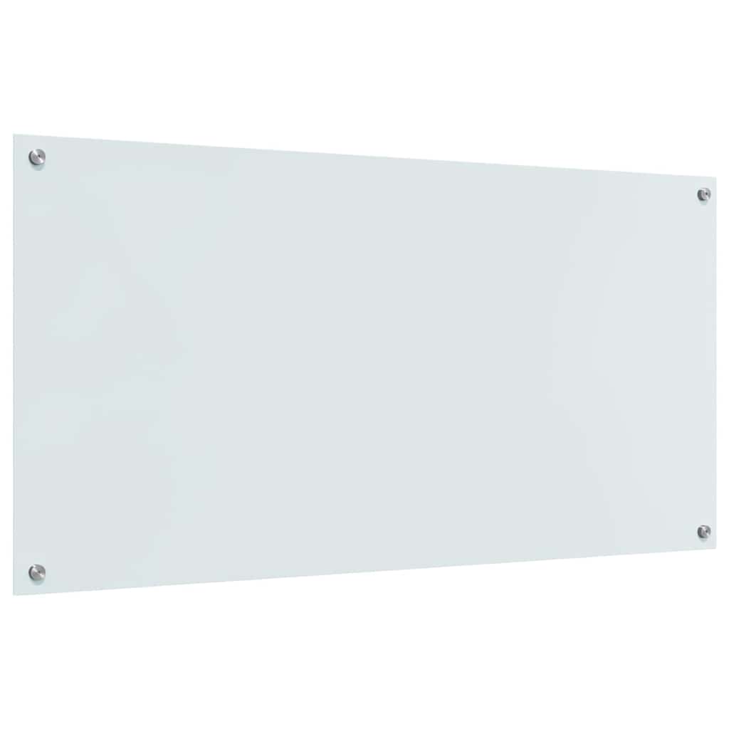 vidaXL Kitchen Backsplash White 120 x 60 cm Tempered Glass 6