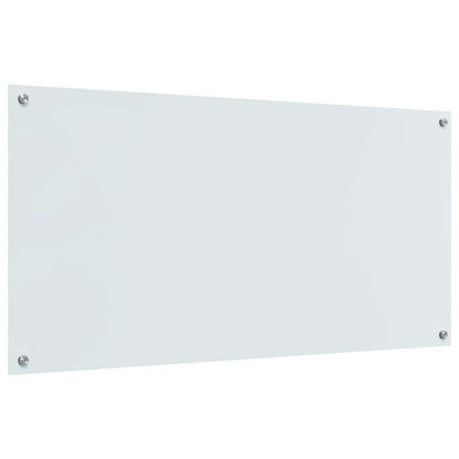 vidaXL Kitchen Backsplash White 120 x 60 cm Tempered Glass 6