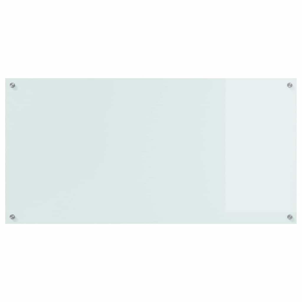 vidaXL Kitchen Backsplash White 120 x 60 cm Tempered Glass 4