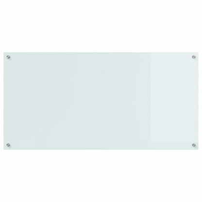 vidaXL Kitchen Backsplash White 120 x 60 cm Tempered Glass 4