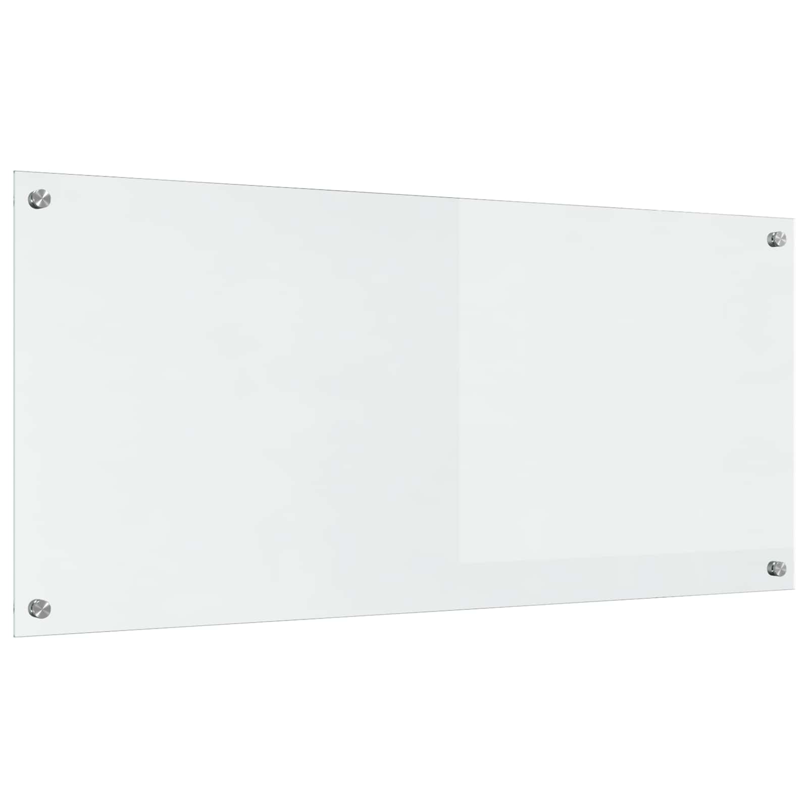 vidaXL Kitchen Backsplash Transparent 110 x 50 cm Tempered Glass 1
