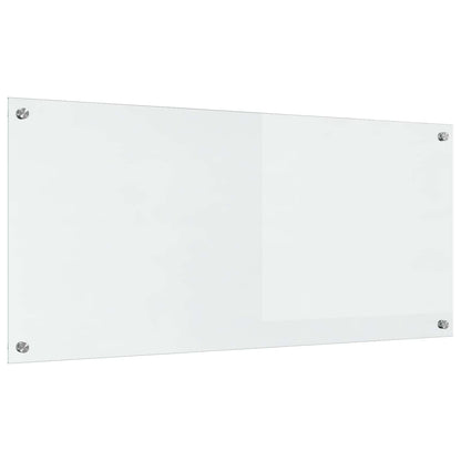 vidaXL Kitchen Backsplash Transparent 110 x 50 cm Tempered Glass 1