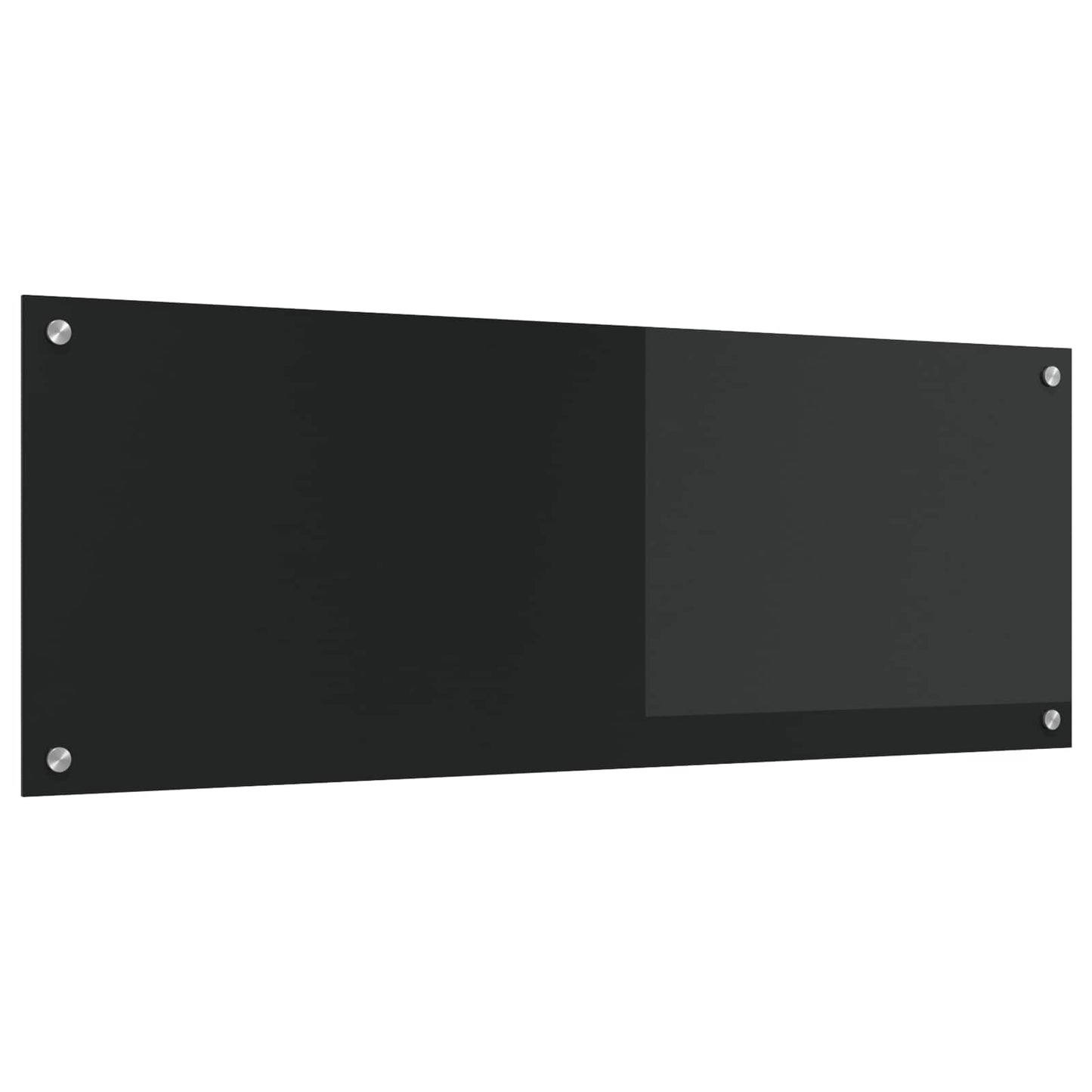 vidaXL Kitchen Backsplash Black 110 x 40 cm Tempered Glass 1