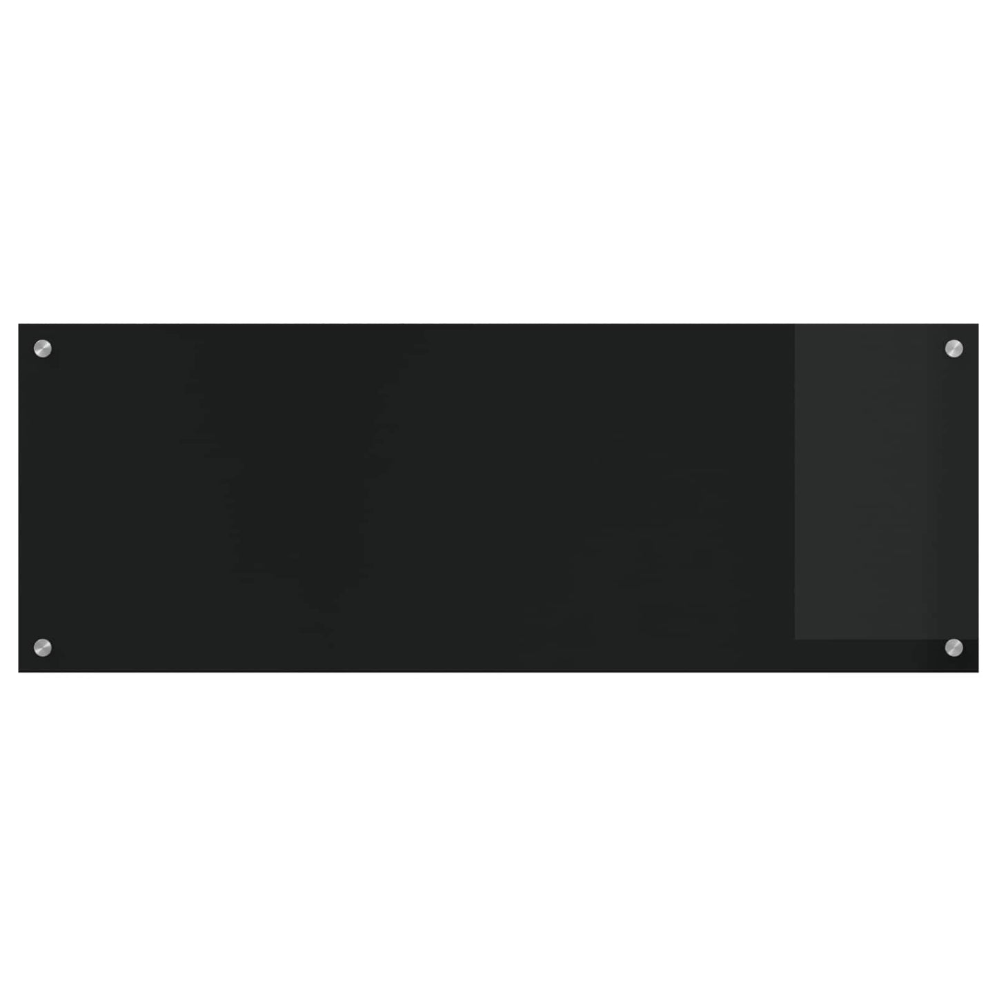 vidaXL Kitchen Backsplash Black 110 x 40 cm Tempered Glass 2