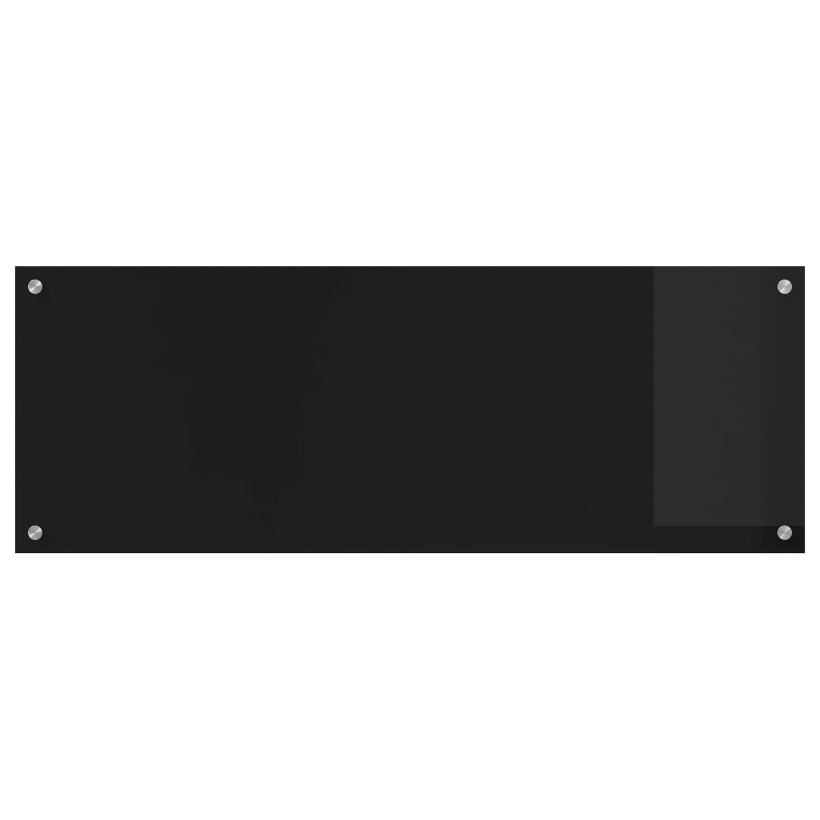 vidaXL Kitchen Backsplash Black 110 x 40 cm Tempered Glass 2