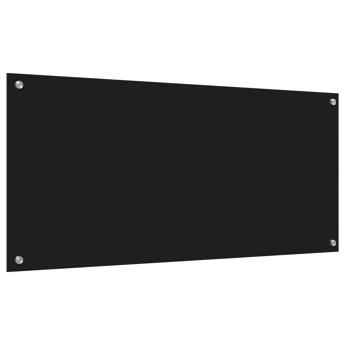 vidaXL Kitchen Backsplash Black 110 x 50 cm Tempered Glass 4