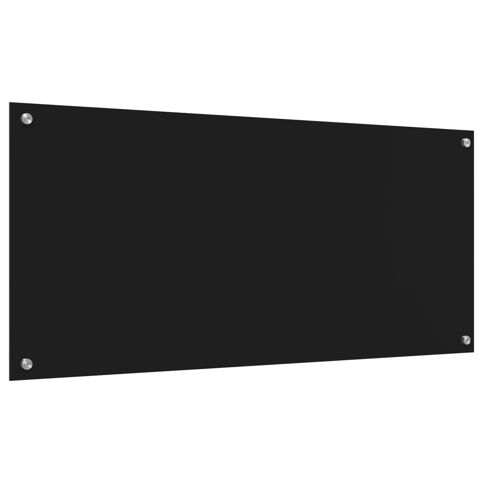 vidaXL Kitchen Backsplash Black 110 x 50 cm Tempered Glass 4
