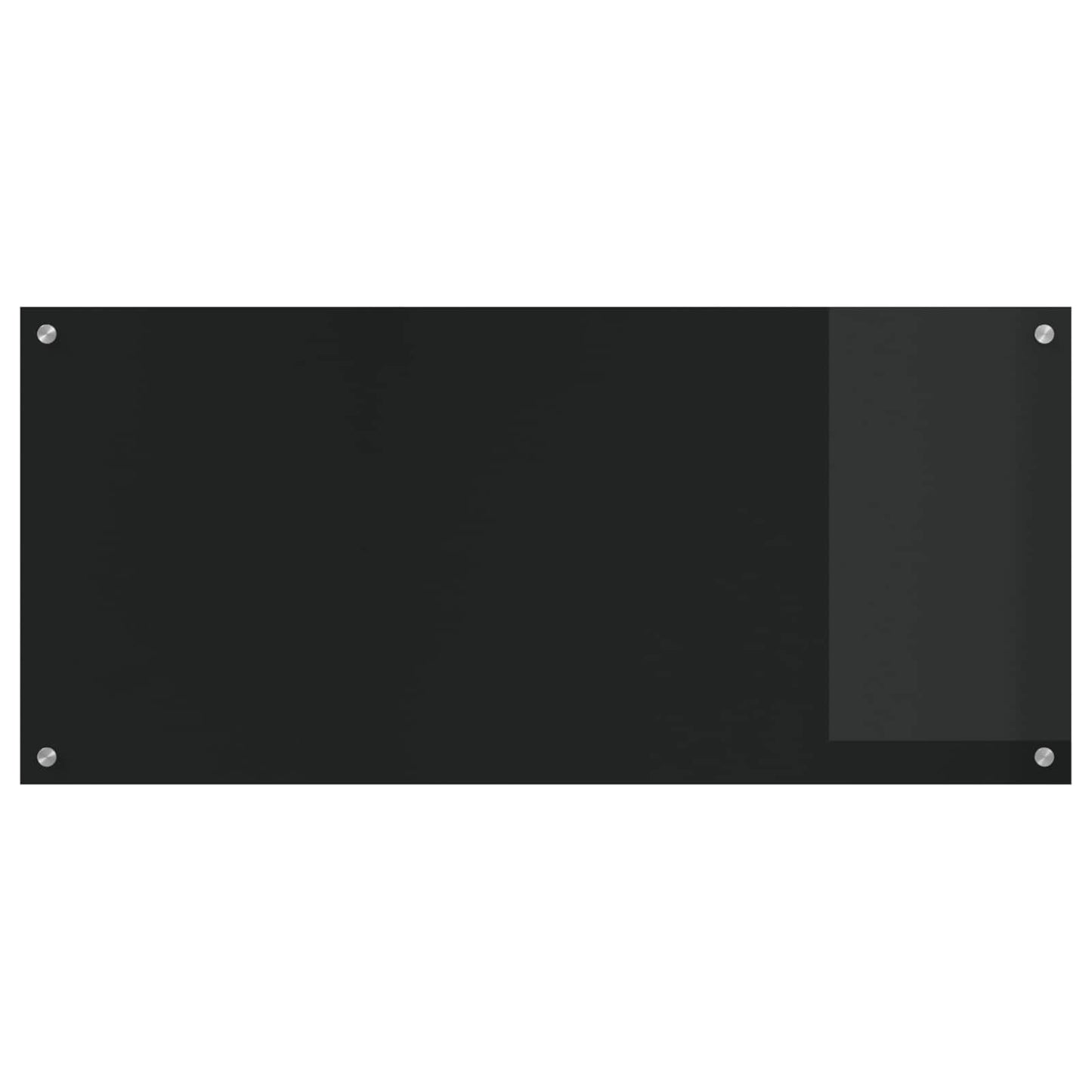vidaXL Kitchen Backsplash Black 110 x 50 cm Tempered Glass 2