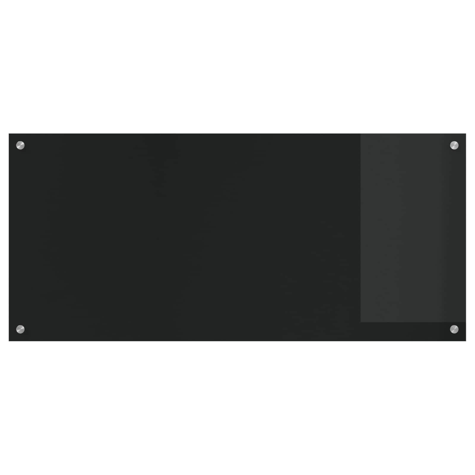 vidaXL Kitchen Backsplash Black 110 x 50 cm Tempered Glass 2