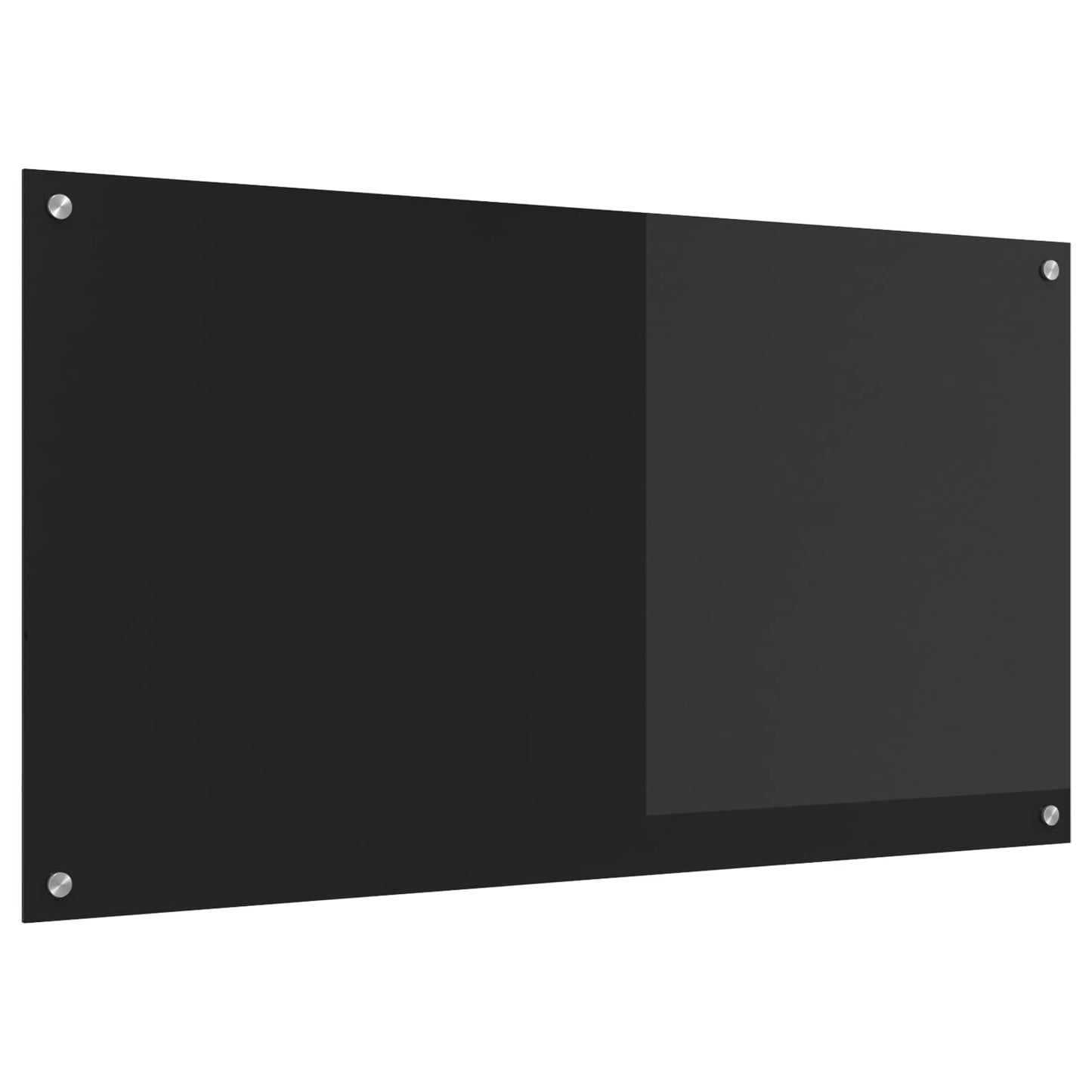 vidaXL Kitchen Backsplash Black 110 x 60 cm Tempered Glass 1